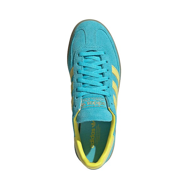 alternate view Womens adidas Handball Spezial Athletic Shoe - Blue Glow / Bright Yellow / Gold MetallicALT2
