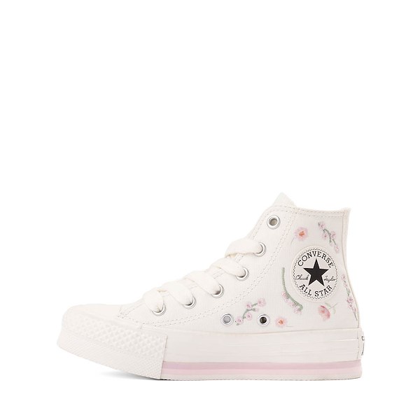 alternate view Converse Chuck Taylor All Star Lift Boho Floral High-Top Sneaker - Little Kid - Vintage White / Summit PinkALT1