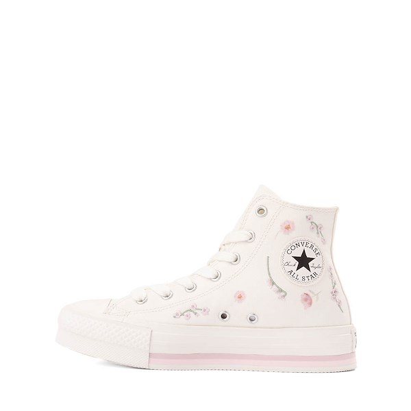 alternate view Converse Chuck Taylor All Star Lift Boho Floral High-Top Sneaker - Big Kid - Vintage White / Summit PinkALT1