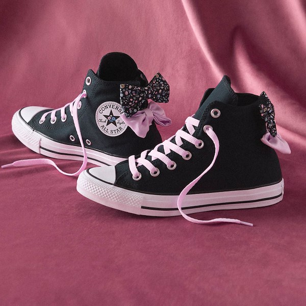 alternate view Converse Chuck Taylor All Star Bow High-Top Sneaker - Black / New Found BloomHERO