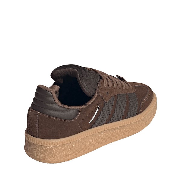 alternate view adidas x Minecraft Samba XLG Athletic Shoe - Big Kid - Dark Brown / Trace BrownALT4