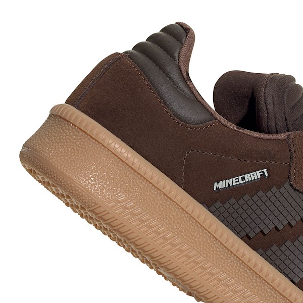 alternate view adidas x Minecraft Samba XLG Athletic Shoe - Big Kid - Dark Brown / Trace BrownALT4B