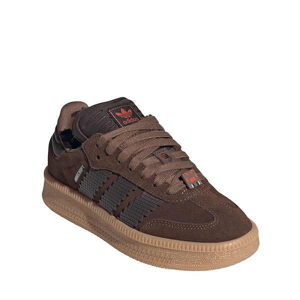 alternate view adidas x Minecraft Samba XLG Athletic Shoe - Big Kid - Dark Brown / Trace BrownALT5