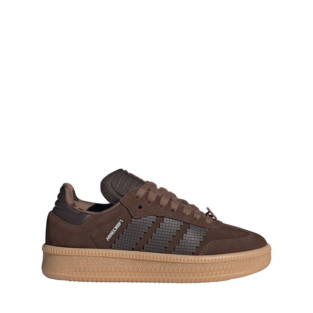adidas x Minecraft Samba XLG Athletic Shoe - Big Kid - Dark Brown / Trace Brown