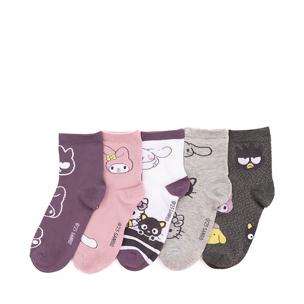alternate view Womens Hello Kitty® & Friends Quarter Socks 5 Pack - MulticolorALT1