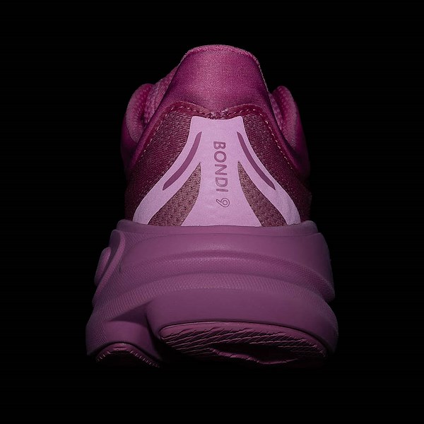 alternate view Womens HOKA Bondi 9 Running Shoe - Crabapple / CrabappleALT4B