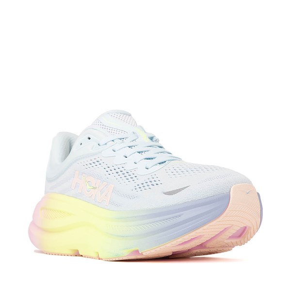 alternate view Womens HOKA Bondi 9 Running Shoe - Glimmering Blue / OvercastALT5