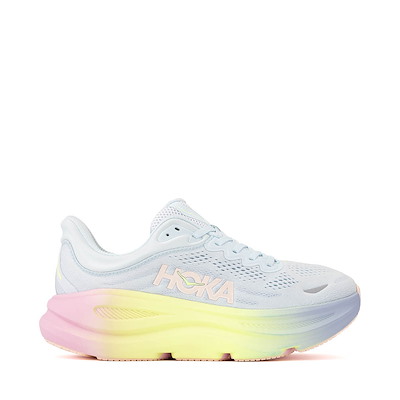 Main view of Womens HOKA Bondi 9 Running Shoe - Glimmering Blue / Overcast