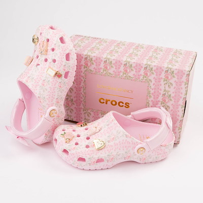 Main view of LoveShackFancy x Crocs Classic Clog - Pink Milk