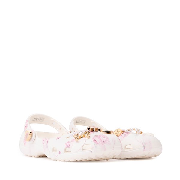 alternate view Womens LoveShackFancy x Crocs Classic Ballet Flat - OysterALT5