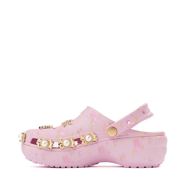 alternate view Womens LoveShackFancy x Crocs Classic Platform Clog - Ballerina PinkALT1