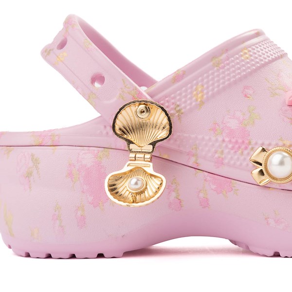 alternate view Womens LoveShackFancy x Crocs Classic Platform Clog - Ballerina PinkALT1B