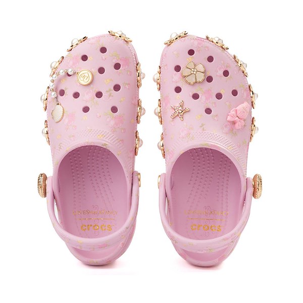 alternate view Womens LoveShackFancy x Crocs Classic Platform Clog - Ballerina PinkALT2