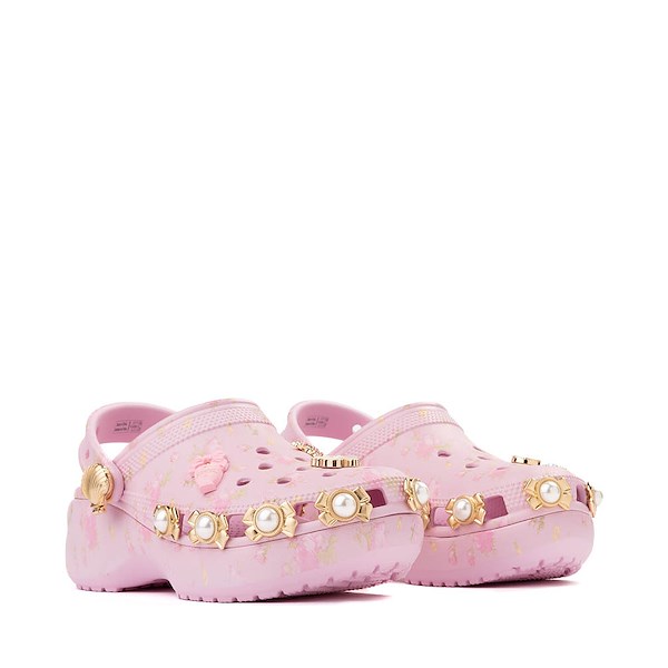 alternate view Womens LoveShackFancy x Crocs Classic Platform Clog - Ballerina PinkALT5