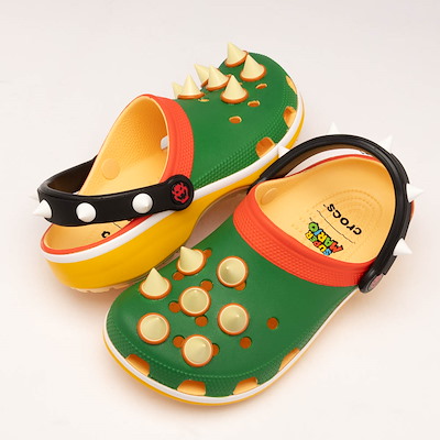Main view of Super Mario Crocs Bowser Classic Clog - Green