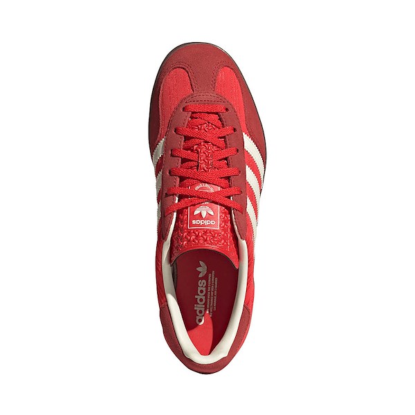 alternate view Womens adidas Gazelle Indoor Athletic Shoe - Red / Better Scarlet / Cream WhiteALT2