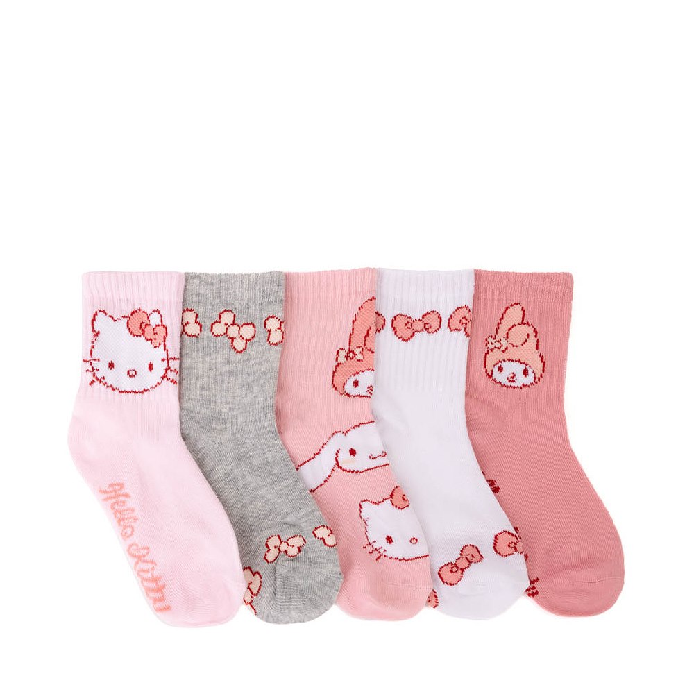 Hello Kitty&reg; Crew Sock 5 Pack - Little Kid - Multicolor