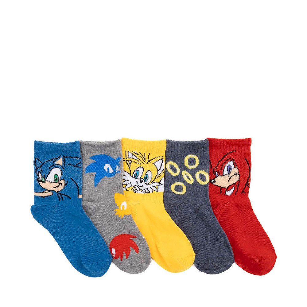 Sonic the Hedgehog&trade; Crew Socks 5 Pack - Little Kid - Multicolor