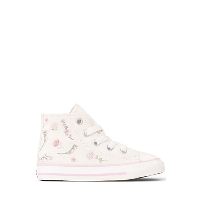 Main view of Converse Chuck Taylor All Star Boho Floral High-Top Sneaker - Baby / Toddler - Vintage White / Summit Pink