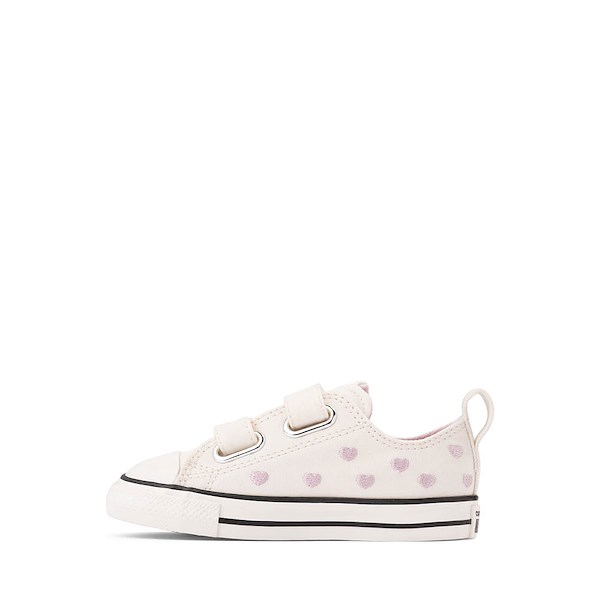 alternate view Converse Chuck Taylor All Star Hearts Easy-On Low-Top Sneaker - Baby / Toddler - Vintage White / New Found BloomALT1