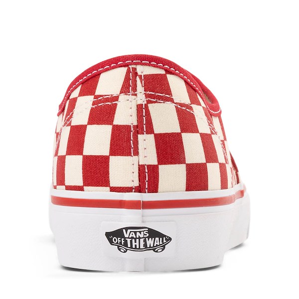 alternate view Vans Authentic Primary Checkerboard Skate Shoe - Racing Red / WhiteALT4