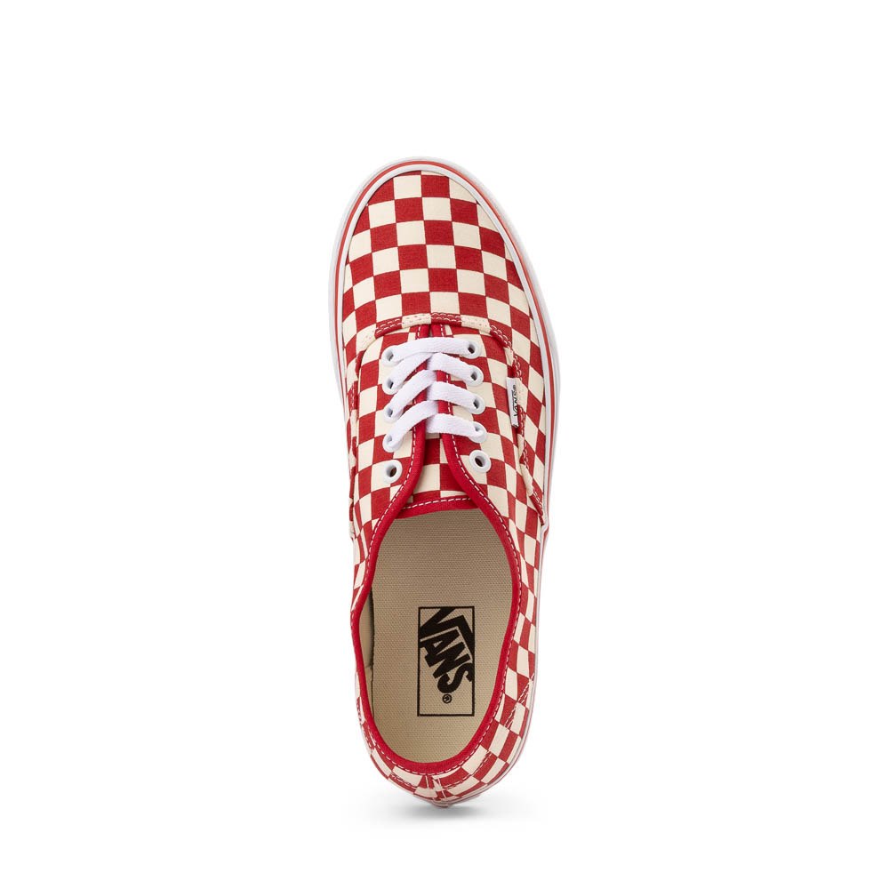 Vans Authentic Primary Checkerboard Skate Shoe - Racing Red / White ...