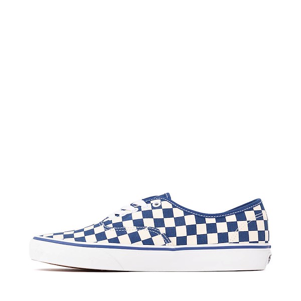 alternate view Vans Authentic Primary Checkerboard Skate Shoe - True Blue / WhiteALT1