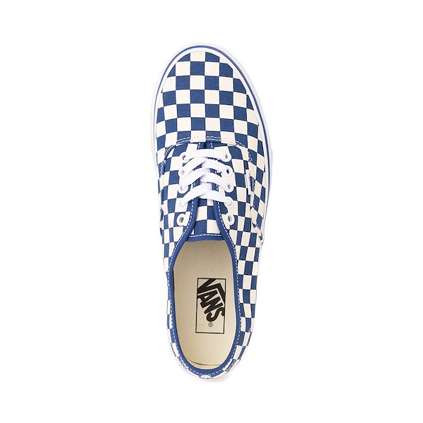alternate view Vans Authentic Primary Checkerboard Skate Shoe - True Blue / WhiteALT2