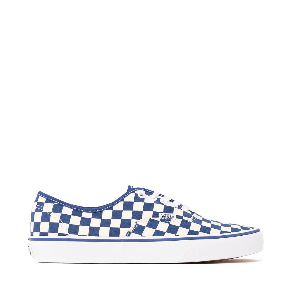 Vans Authentic Primary Checkerboard Skate Shoe - True Blue / White