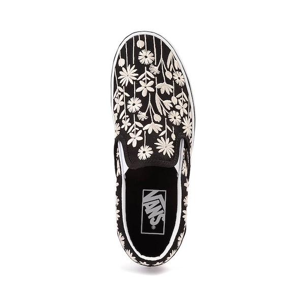 alternate view Vans Classic Slip-On Floral Skate Shoe - Black / TurtledoveALT2