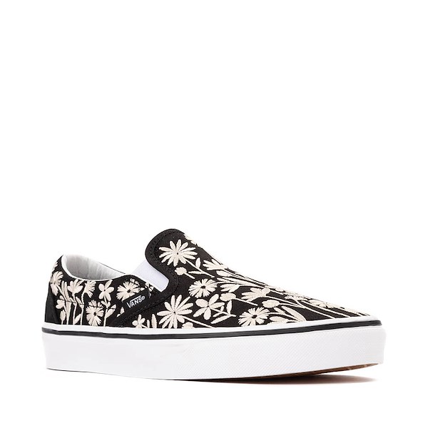 alternate view Vans Classic Slip-On Floral Skate Shoe - Black / TurtledoveALT5