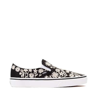 Main view of Vans Classic Slip-On Floral Skate Shoe - Black / Turtledove