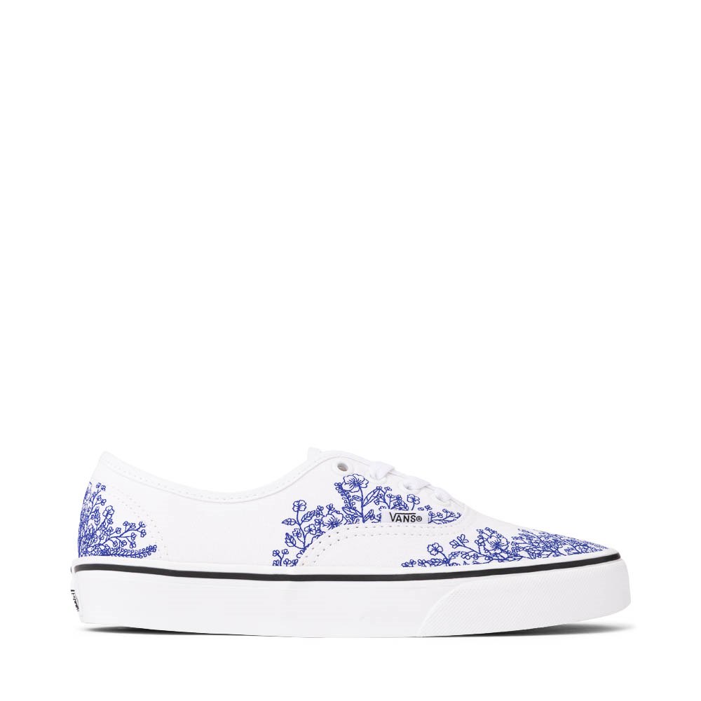 Vans Authentic Spring Floral Skate Shoe - White / True Blue