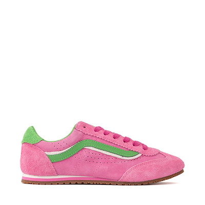 Main view of Vans Super Lowpro Skate Shoe - Pink Fizz / Bright Green