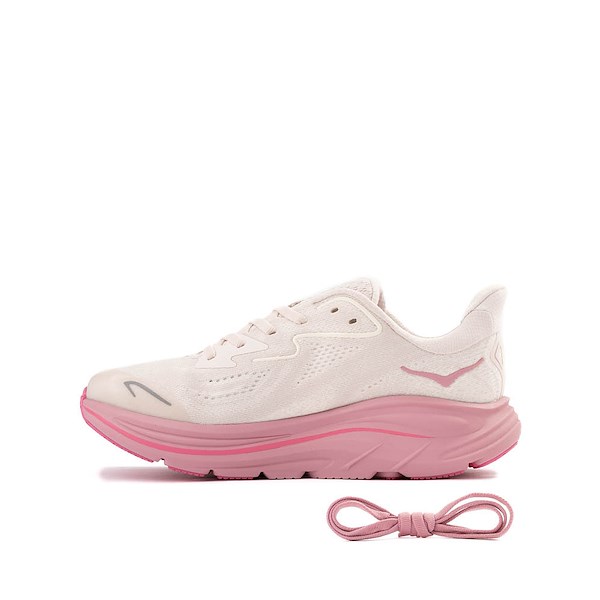 alternate view HOKA Clifton 10 Athletic Shoe - Big Kid - Rose Cream / Dried RoseALT1