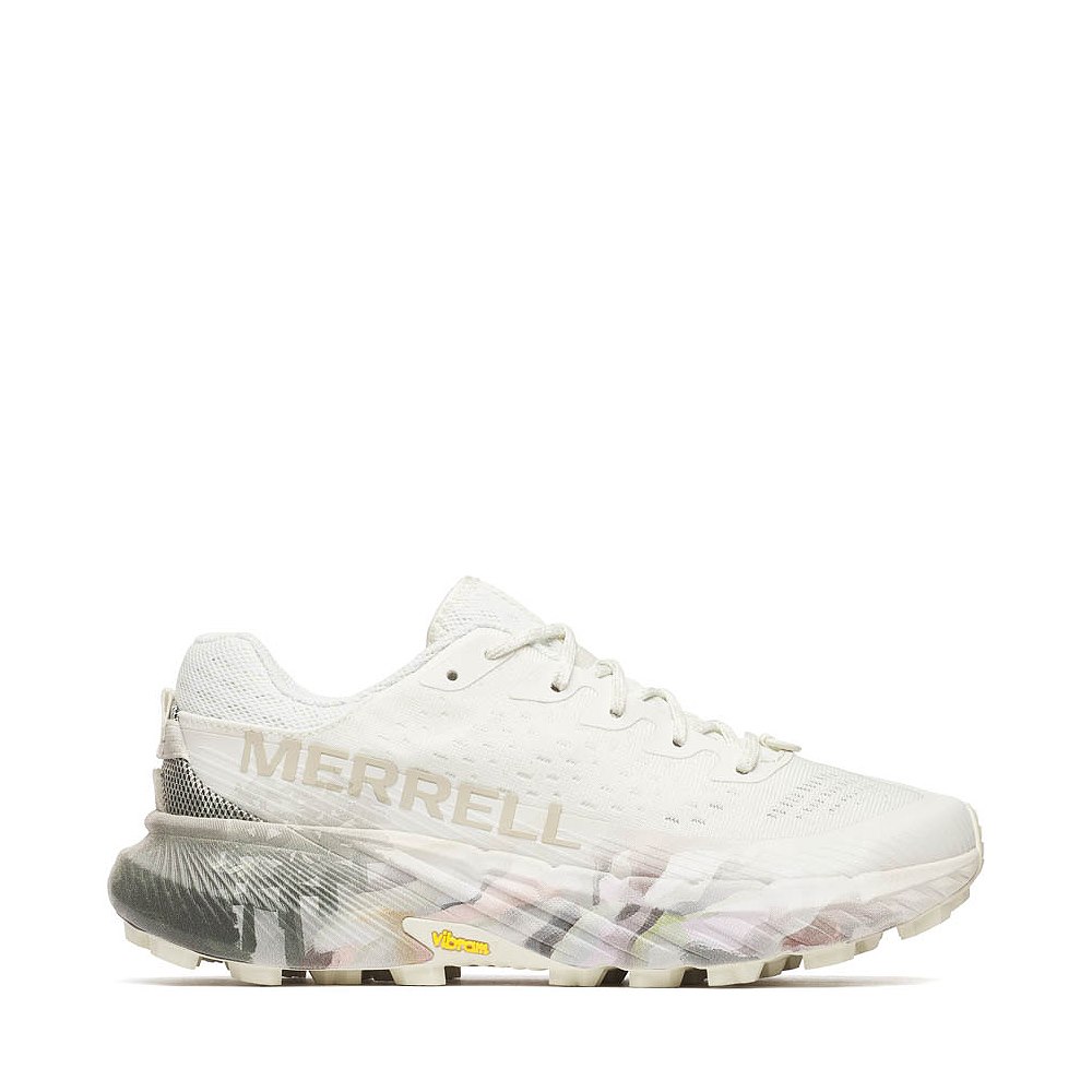 Womens Merrell Agility Peak 5 Running Shoe - Ecru