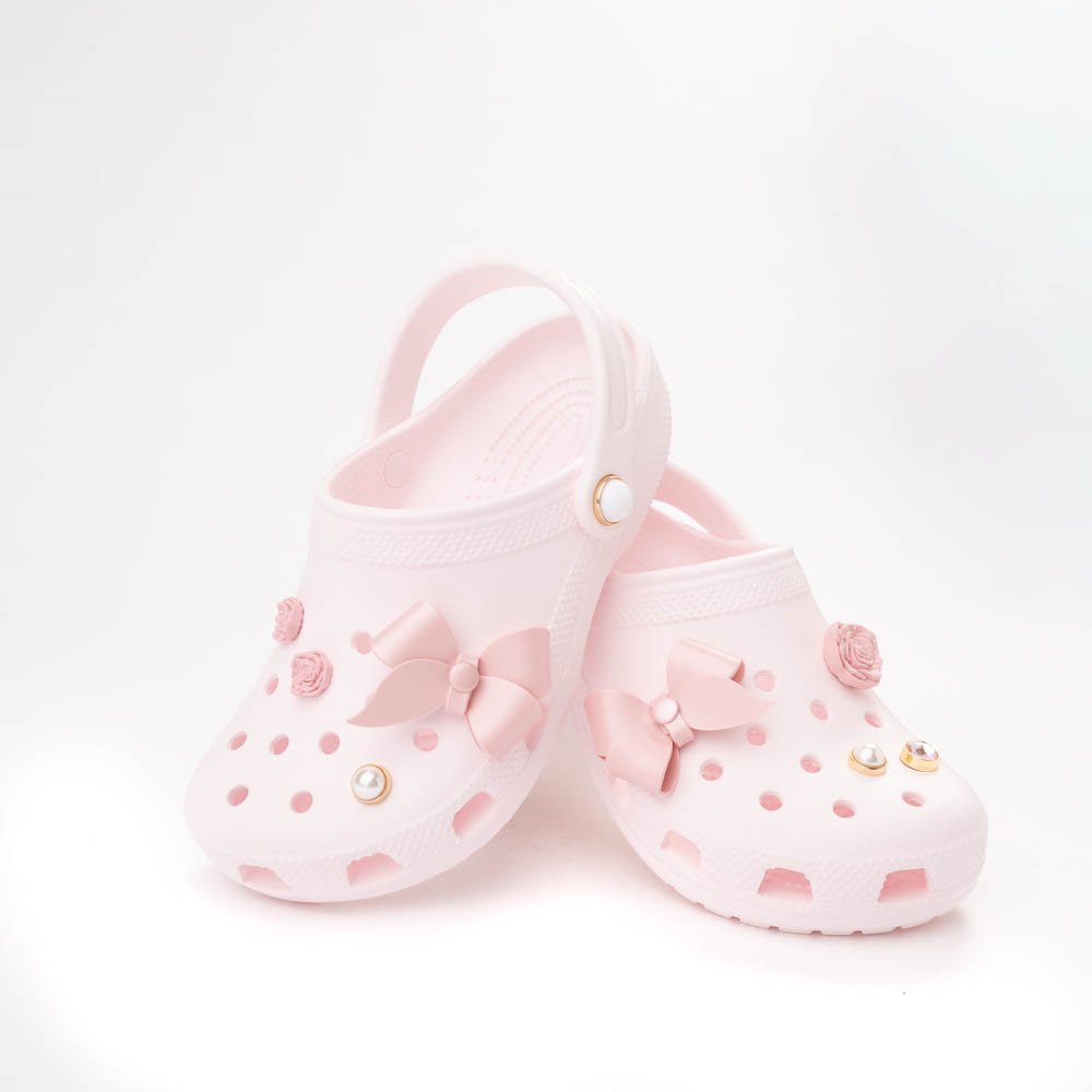 Crocs Classic Shimmer Bow Clog - Little Kid / Big Kid - Bubble Ice