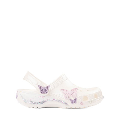 Main view of Crocs Classic Butterfly Shaker Clog - Little Kid / Big Kid - White