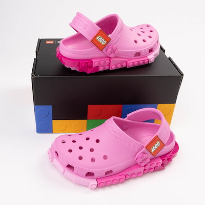 Main view of LEGO&reg; Crocs Classic Creativity Clog - Little Kid / Big Kid - Taffy Pink