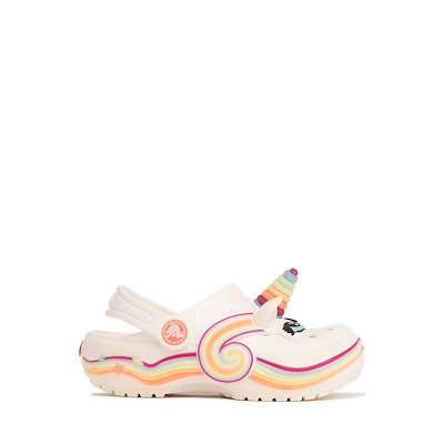 Main view of Crocs Classic I AM Unicorn Lights Clog - Toddler - Chalk