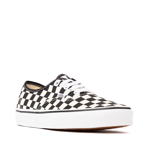 alternate view Vans Authentic Primary Checkerboard Skate Shoe - Black / WhiteALT5