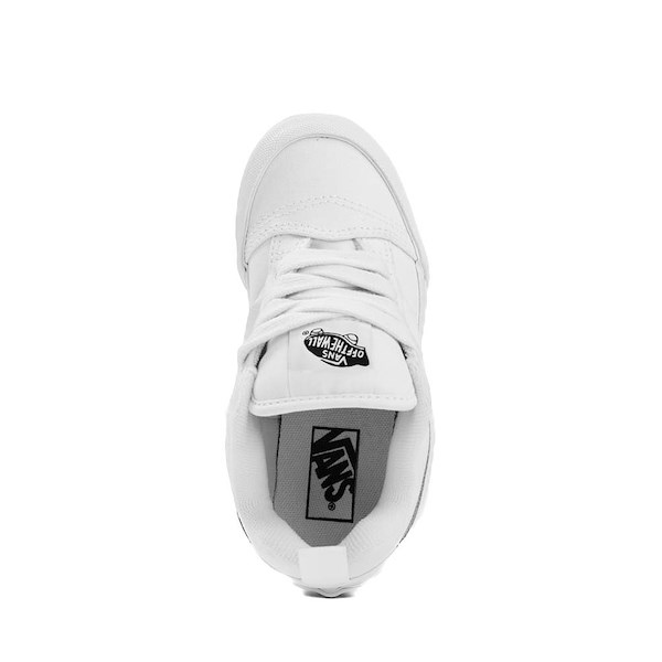alternate view Vans Knu Skool Skate Shoe - Little Kid - True WhiteALT2