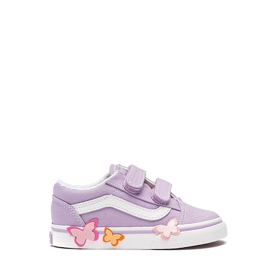 Main view of Vans Old Skool V Butterfly Skate Shoe - Baby / Toddler - Soft Orchid