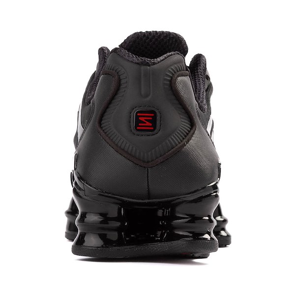 alternate view Womens Nike Shox TL Athletic Shoe - Black / Metallic Hematite / Max Orange / BlackALT4