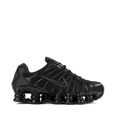 Main view of Womens Nike Shox TL Athletic Shoe - Black / Metallic Hematite / Max Orange / Black