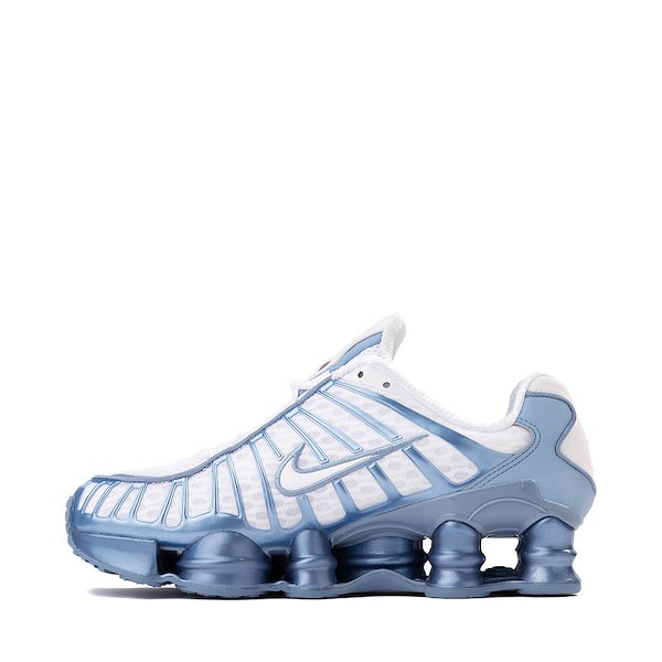alternate view Womens Nike Shox TL Athletic Shoe - White / Work BlueALT1