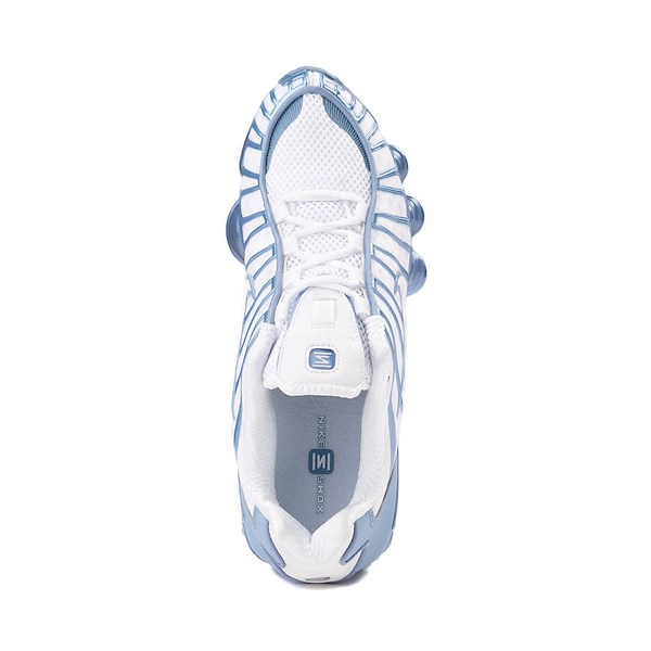 alternate view Womens Nike Shox TL Athletic Shoe - White / Work BlueALT2