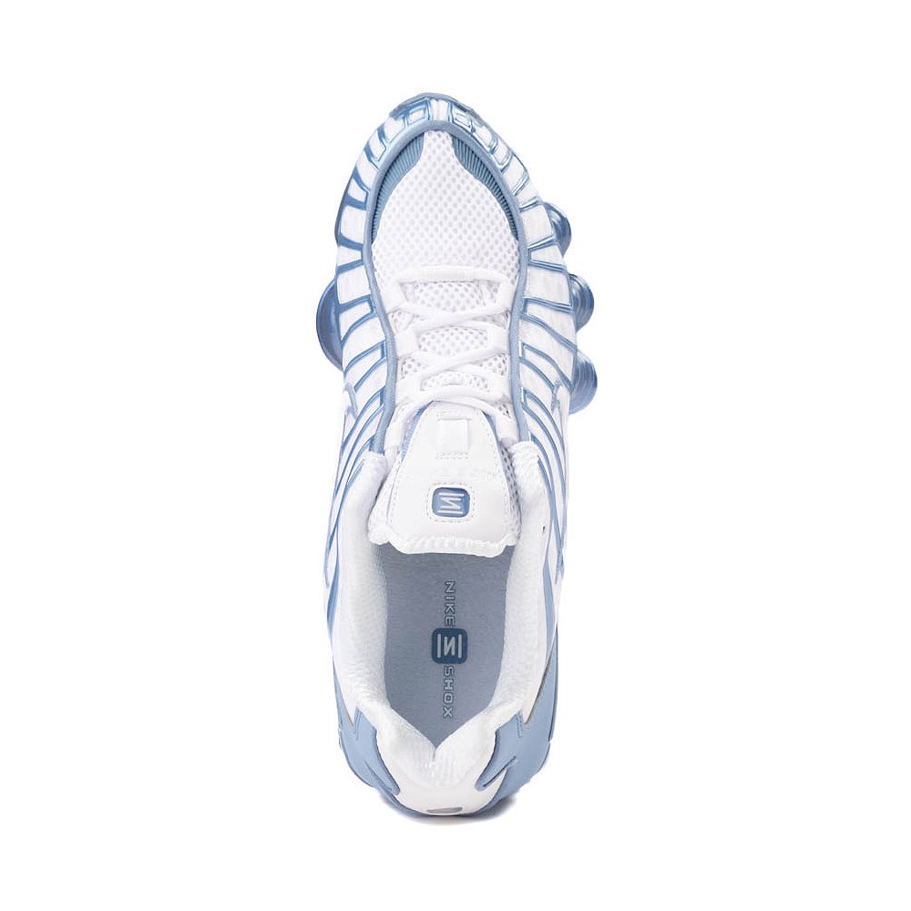 Womens Nike Shox TL Athletic Shoe - White / Work Blue | Journeys