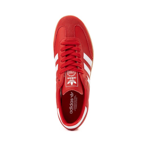 alternate view Womens adidas Samba OG Athletic Shoe - Better Scarlet / Cloud White / Gold MetallicALT2