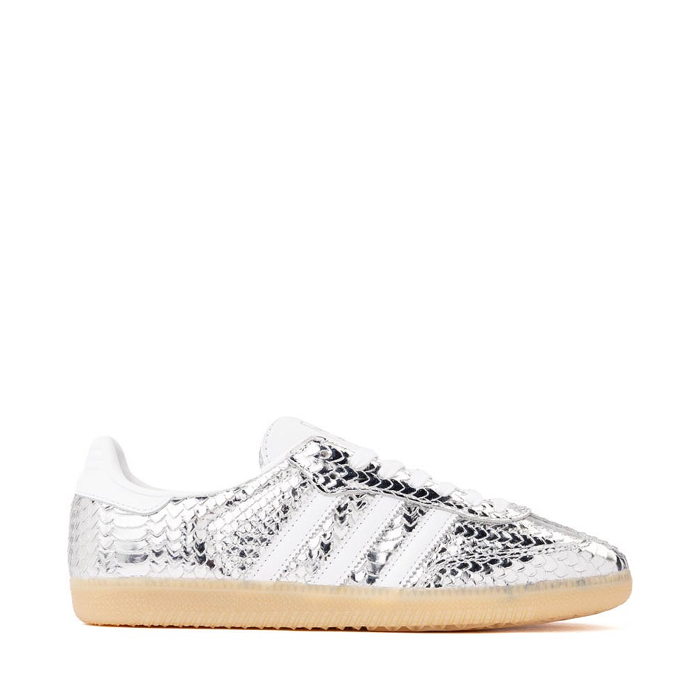 Womens adidas Samba OG Athletic Shoe - Silver Metallic / Cloud White / Gum